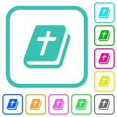 Holy bible vivid colored flat icons