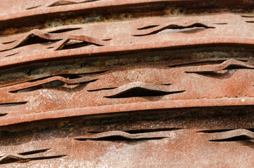 old rusty metal surface close up