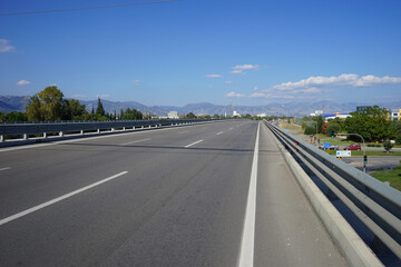 Fototapeta premium Highway Freeway road, ring roads of Antalya province. Turkey 