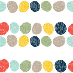Vector seamless pattern with colorful decorative stones.Trendy style with copy space for text  design templates for social media stories,wallpapers,banners,posters.