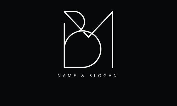 MB, BM, M, B abstract letters logo monogram