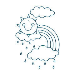 rainbow icon isolated on white background from weather collection.