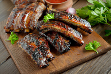 Barbecue pork ribs