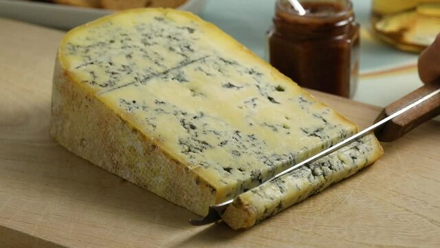 French cheese Bleu de Gex au lait cru close up