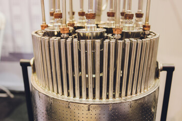 section model of a historic jet engine.