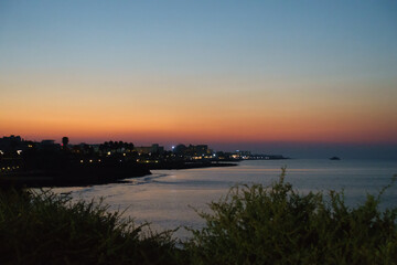 line of the sea coast