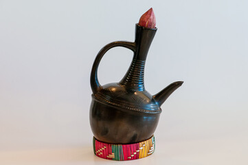 Ethiopian clay  coffee pot