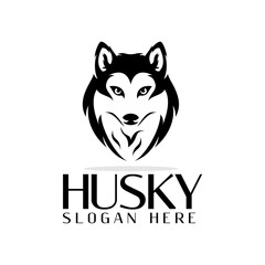 head dog siberian husky logo design vector icon vector template © nurcreatedesign