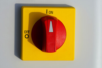 Rotary red Electric Power on And Off Switch.