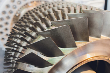 section model of a historic jet engine.
