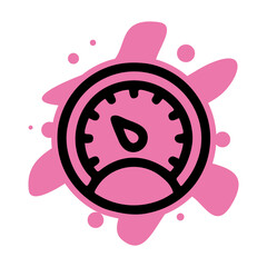 gauge icon isolated on white background from public transportation collection.