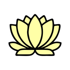 lotus icon isolated on white background from education collection.