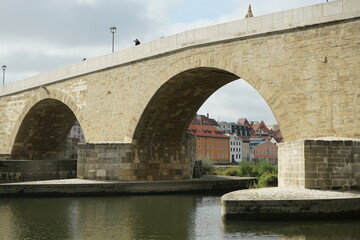 Details der Steinernen Brücke in Regensburg