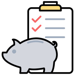 
Line icon planning strategy, company policy 
