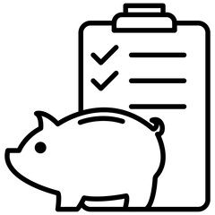 
Line icon planning strategy, company policy 
