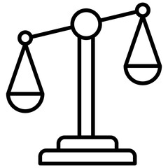 
Line icon balance, weighing 
