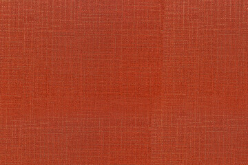 Red fabric texture surface for interior wall design. Velvet color seamless textile for nature of peace feeling for architecture or construction of hotel or fancy restaurant.