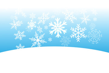 Winter bright vector background with snowflakes