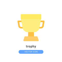 trophy icon vector illustration. trophy icon flat design.
