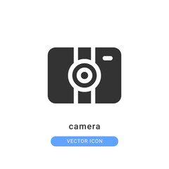 camera icon vector illustration. camera icon glyph design.