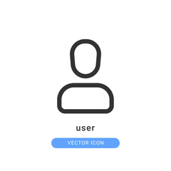 user icon vector illustration. user icon outline design.