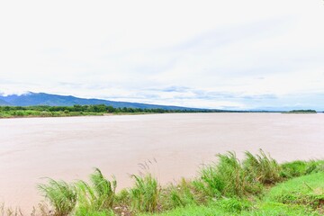 Fototapeta na wymiar Scenic View of the Navel of Mekong River in Bueng Kan Province