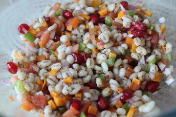 Barley salad with vegetables