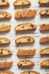 Pattern with Italian traditional cookie cantucci