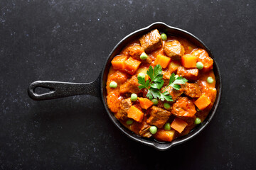 Beef stew with potatoes and carrots