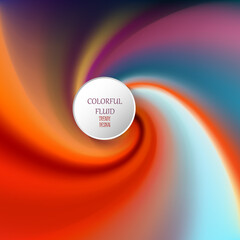 Fluid colors wallpaper. Bright colorful shapes overlap. vector illustration.