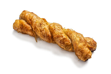 Made from puff pastry bun, in the form of a braided braid