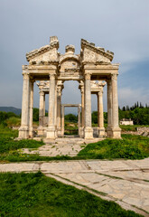 Fototapeta na wymiar Tetrapylon Gate of Aphrodisias ancient city, Turkey