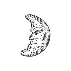 Supernatural magic collection of magical elements. Witch's things, vintage retro engraving style, vector graphics