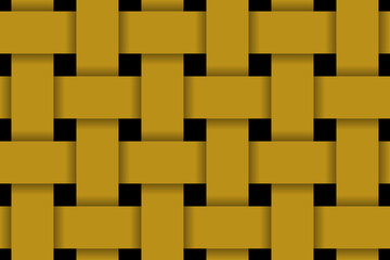 Seamless gold weave pattern on a black background
