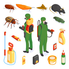 Pest Control Isometric Set
