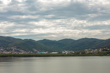 Neighborhood under the shores of an island - Saco Grande, Florianópolis, capital of the state of Santa Catarina, Brazil