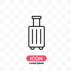 Luggage icon isolated on transparent background.
