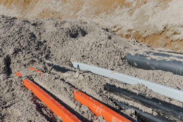 Kabelgraben im Neubaugebiet	