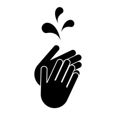 Clean your dirty hand, wash hygiene vector illustration icon, preventation flat symbol isolated on white background