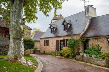 Fototapeta traditional stone house in french countryside obraz
