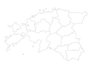 Estonia - map of counties