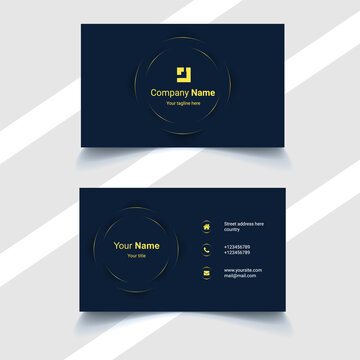 Simple vector business card design template
