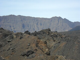 Exploring the volcanoes and black sandy beaches of Isla do Fogo in the Cape Verde islands in the Atlantic, West Africa
