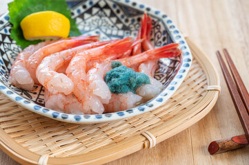 甘海老のさしみ　