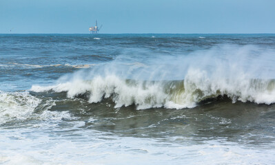 Gas platform LA GAVIOTA, Bermeo, Cantabrian Sea, Bizkaia, Basque Country, Spain, Europe