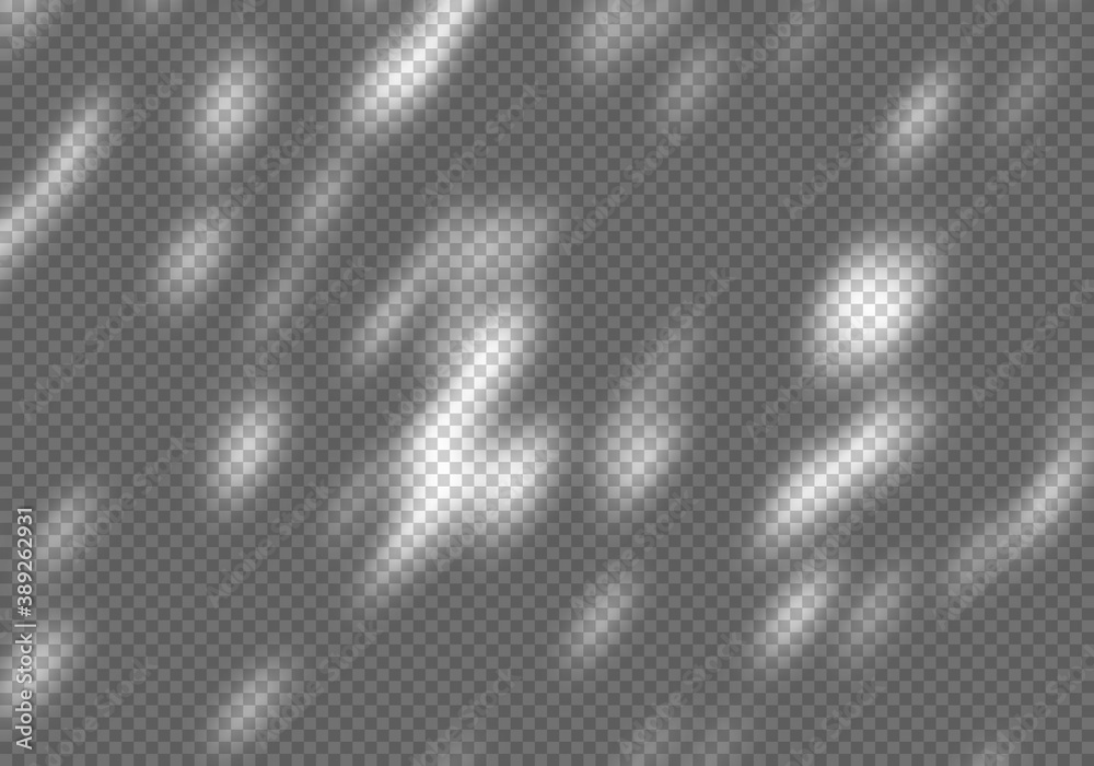 Aufkleber Vector Transparent Shadow of Foliage Silhouette. Decorative Design Element for Banners and Posters. Shadow Overlay Effect for Mockups