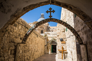 Fototapeta na wymiar Way of the Cross Station in Jerusalem, Israel