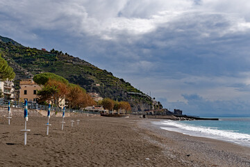 Amalfiküste in Maiori, Kampanien in Italien 