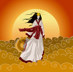 amaterasu Shinto sun mythology goddess - 389264175