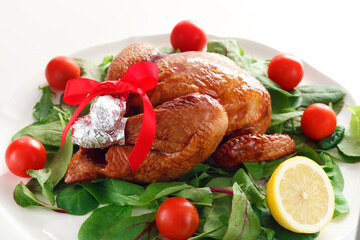 チキンの丸焼き（クリスマス料理）